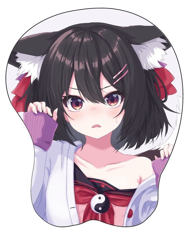 ホロライブ 猫又おかゆ 60万人記念グッズ ksk先生 おっぱいマウスパッド