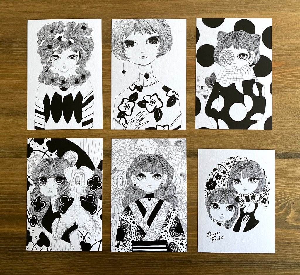 ポストカード6枚セット【モノクロ】 - Rena Tsuki Online Store - BOOTH