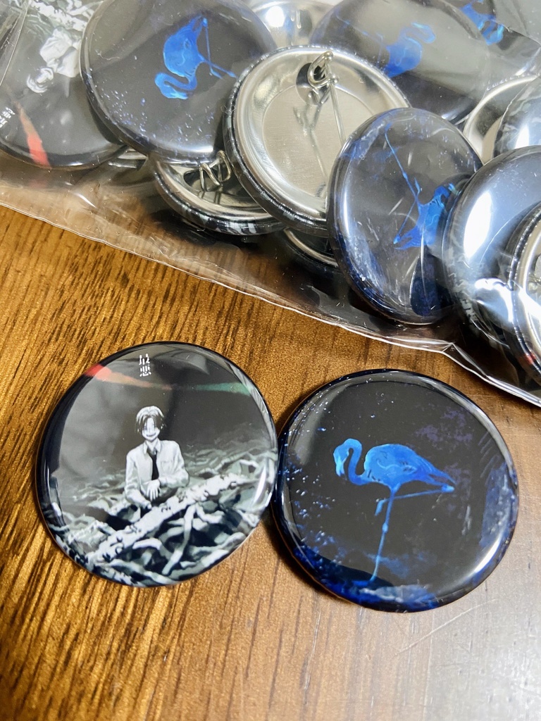 syudou 缶バッジ 邪魔 フラミンゴ syudou 缶バッジ 邪魔 フラミンゴ