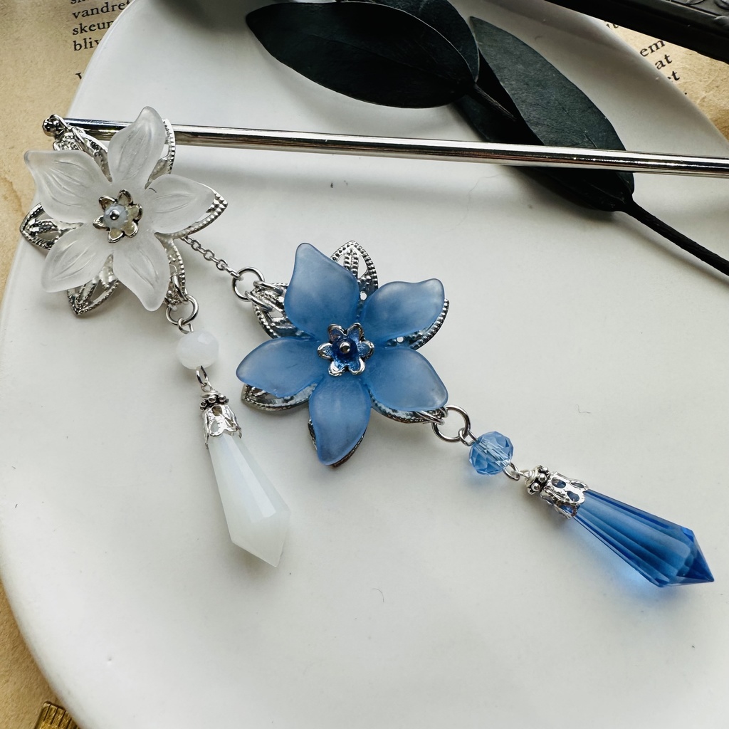 アンティーク 時代物 ウラン 和ガラス かんざし 簪 球体 江戸ガラス