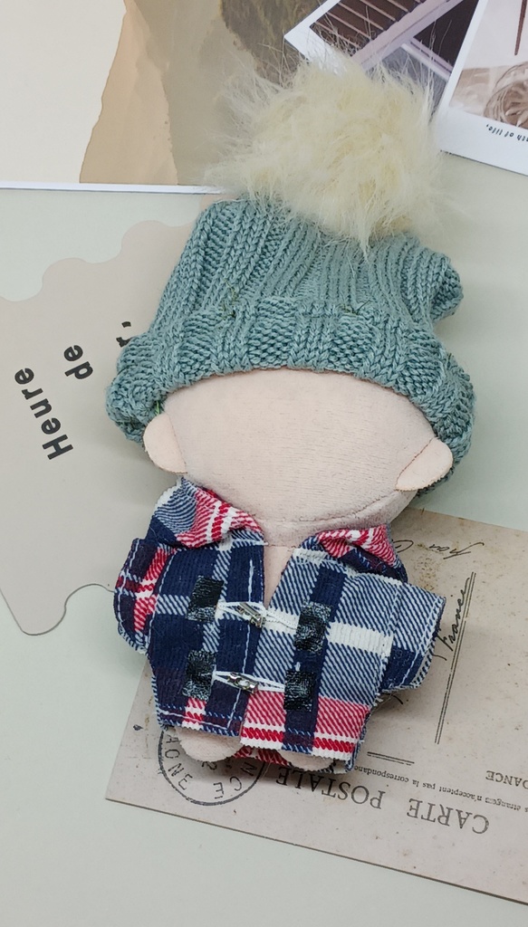ぬい服 チェック柄ダッフルコート 10cm 12cmサイズ - KIKI96 - BOOTH