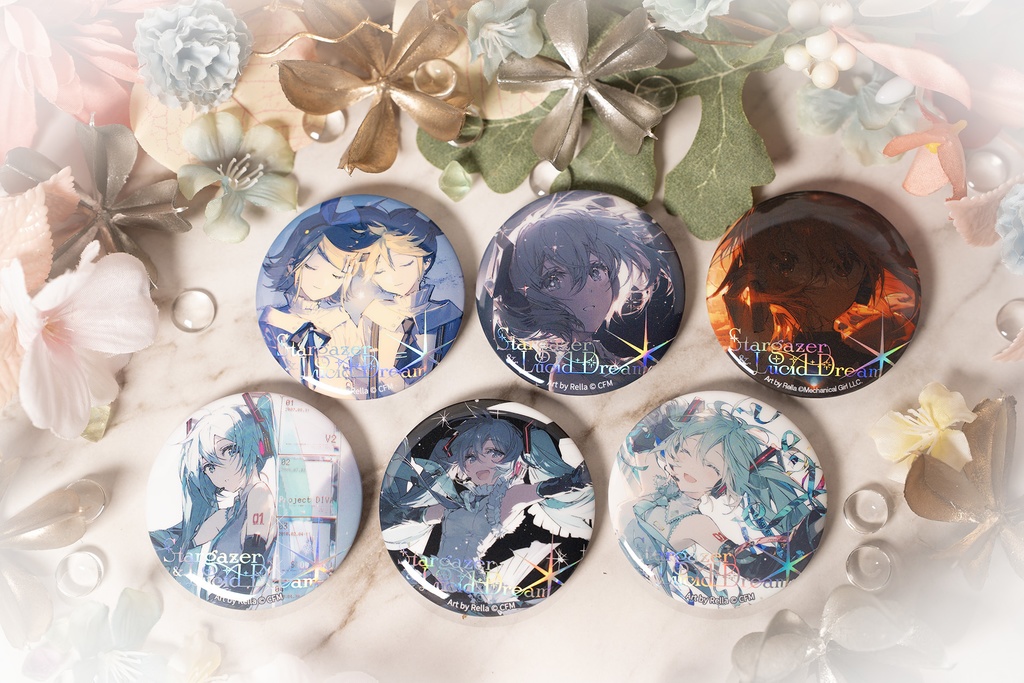 ボカロ 初音ミク るるてあ 缶バッジ マルイ レア ボカロ 初音ミク るる