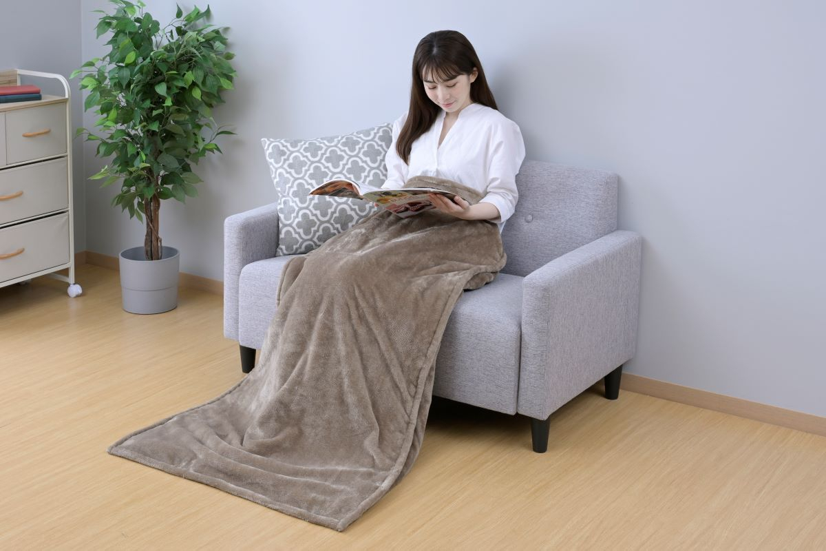 AZ kiYAMAZEN 洗えるふんわり電気毛布 ADM-221(CBR) YAMAZEN 布団