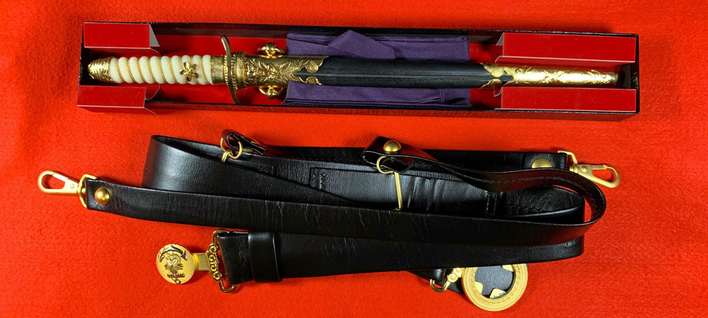 日本軍 海軍士官 短剣 模造刀 大日本帝国海軍将校 短剣 剣帯 模造
