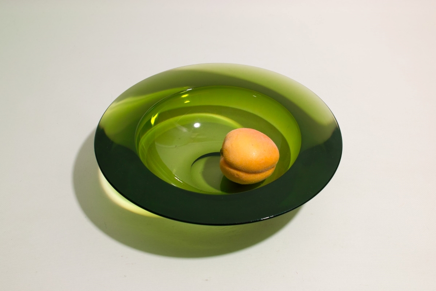 金箔装飾の緑色ガラスボウル ユニークな星型のガラスボウル – バナル