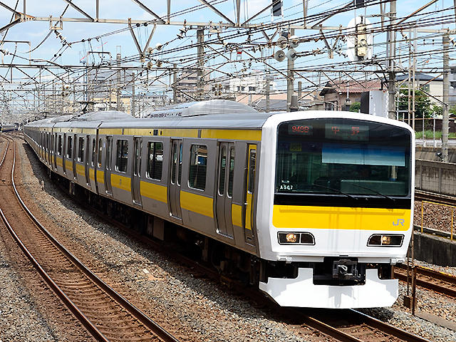 E231系500番代 総武緩行線 中央総武緩行線でE231系500番代が営業運転を