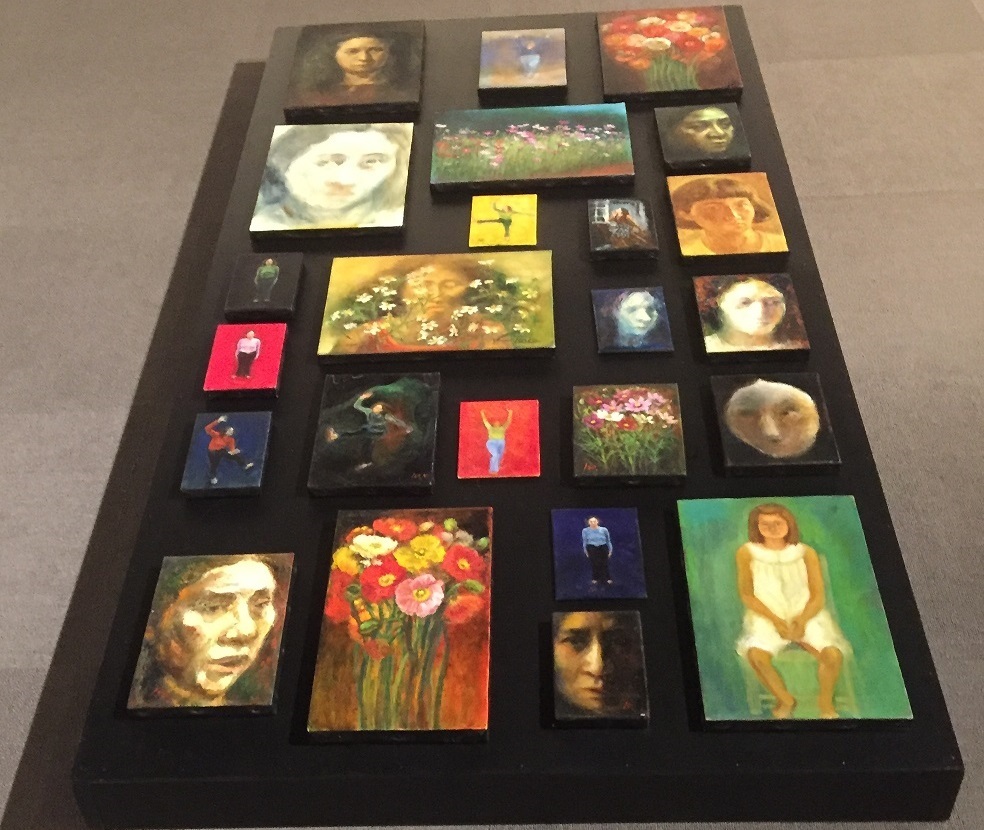 3213）中島イソ子 F0号油絵 「バラ」沖展会員、沖縄女流美術家協会会長