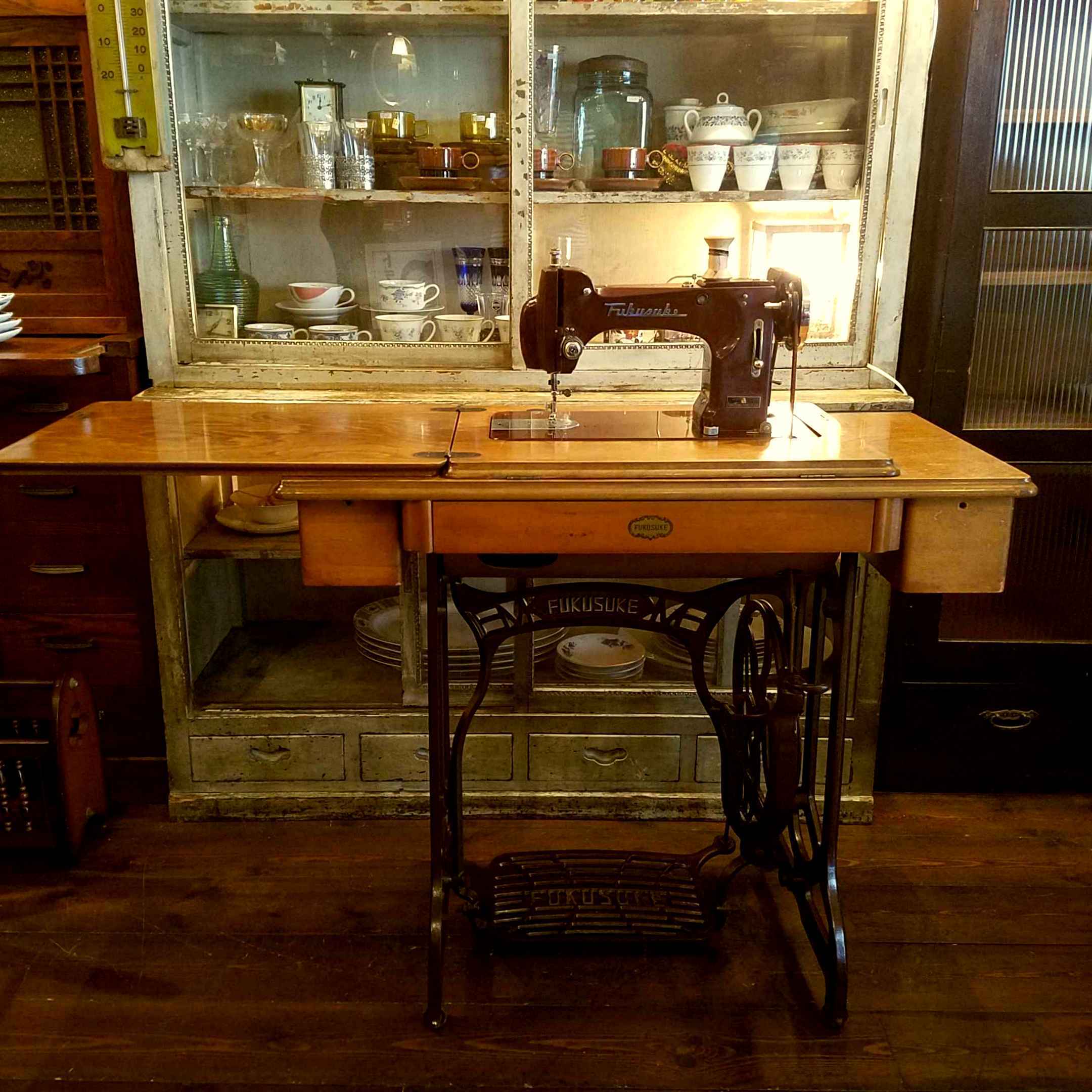昭和レトロな福助の足踏みミシン - [Sold Out]過去の販売商品