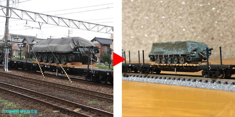 Nゲージ 自衛隊機材輸送列車(2009) 自作品 Nゲージ 自衛隊機材輸送列車