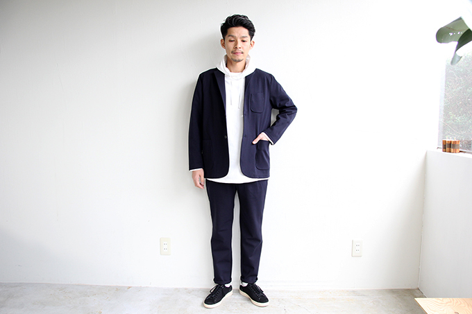 カーリー ネイビーセットアップ 購入 CURLY&Co. ネイビー セットアップ