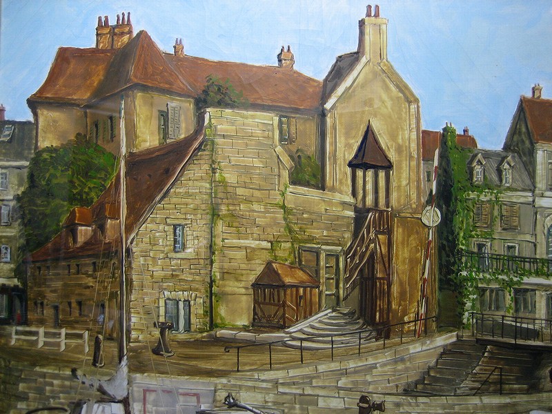 坂本益夫 さかもとますお 油彩 | 路地裏の骨董カフェ