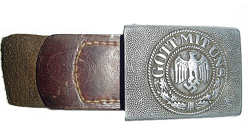 WW2 ドイツ軍 実物 陸軍 兵用バックル 鉄製 ① WW2 ナチスドイツ軍 SS兵