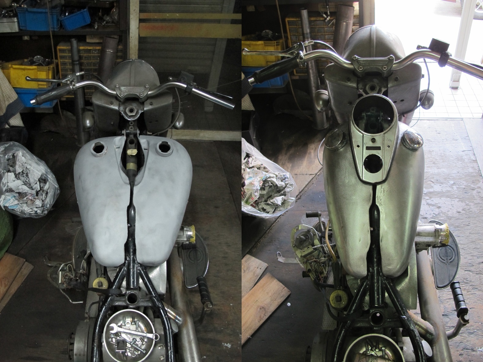 ナロータンク ショベル パン エボ ソフテイル ナロータンク ショベル