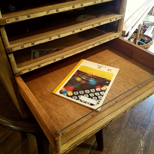 金じどり印絹糸什器 木製ショーケース 古家具＆糸 当時物 昭和レトロ