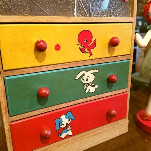 昭和レトロ ままごと用の木製ミニチュアタンス - [Sold Out]過去の販売商品