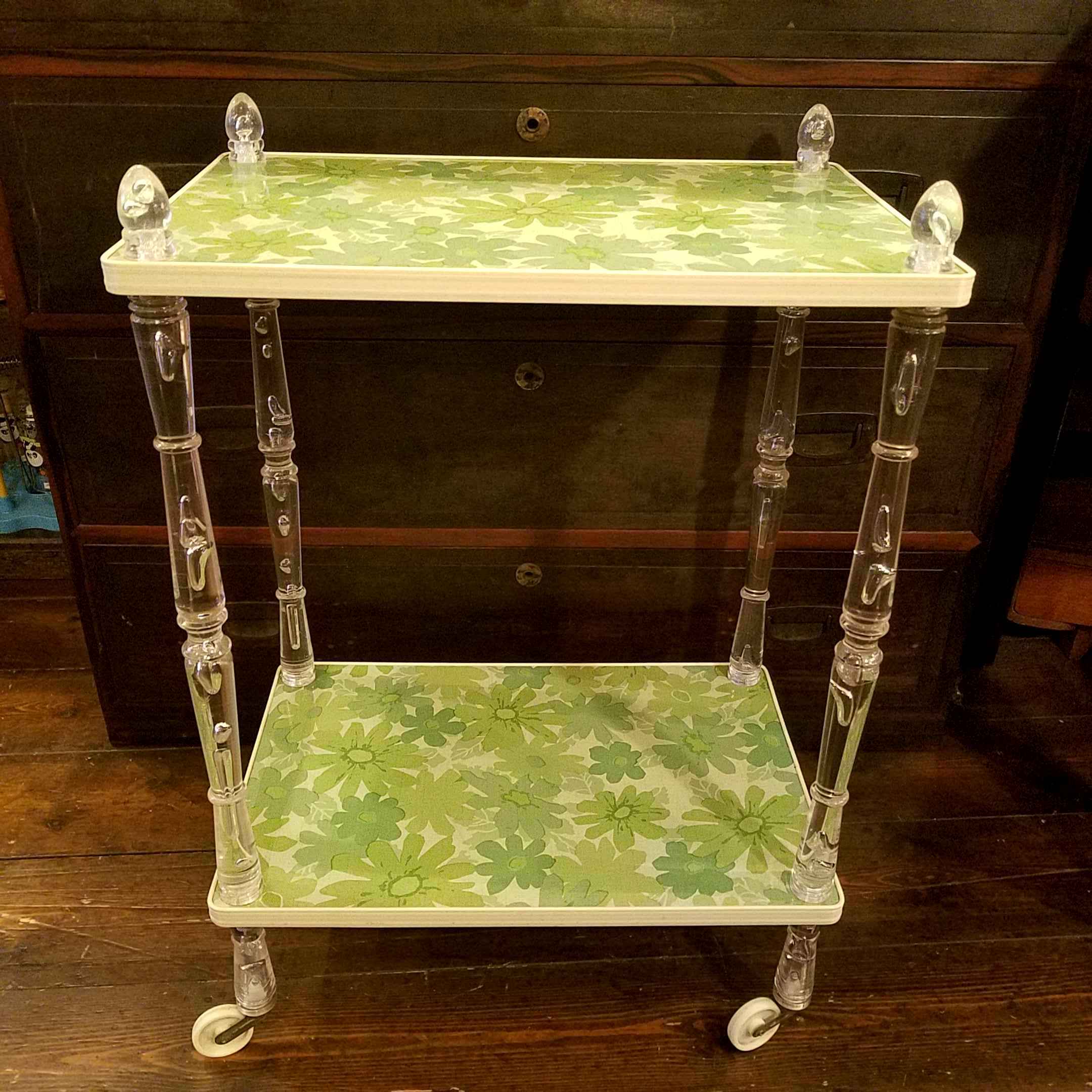 おしゃれでかわいい 昭和レトロでレトロポップなキッチンワゴン サイド