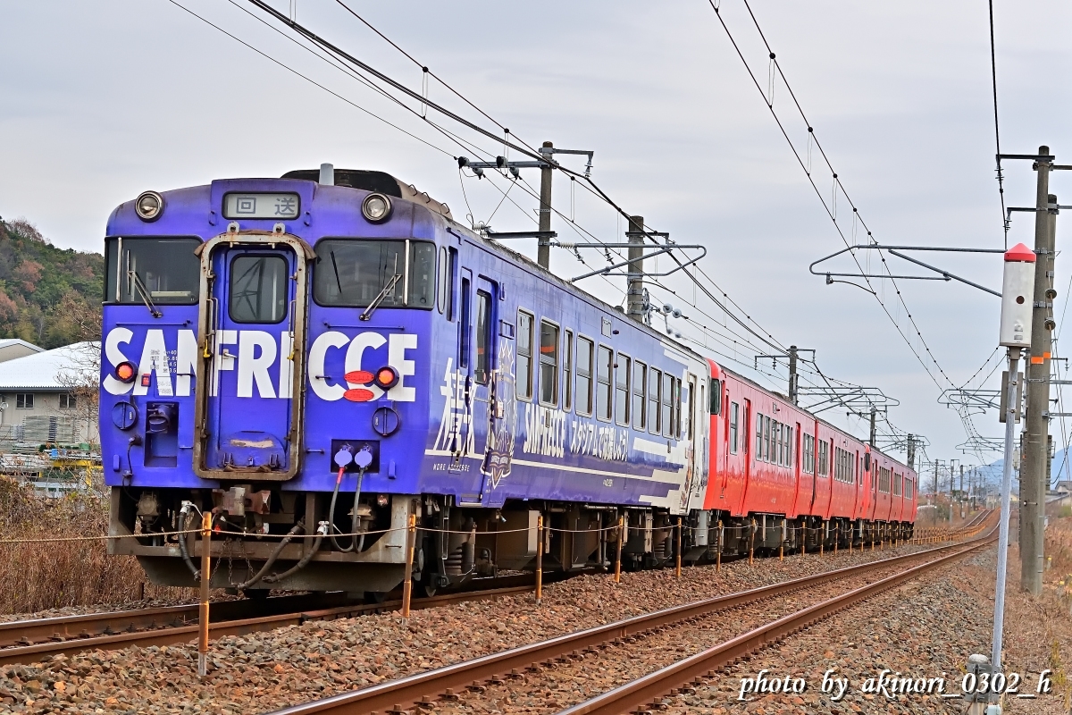 キハ40サンフレッチェ応援ラッピング仕様 白色室内灯組込 M+T車