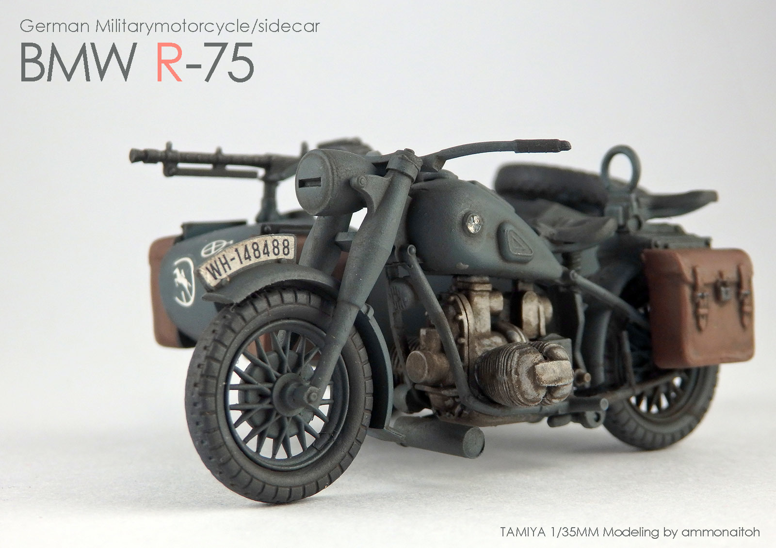 タミヤ1/35 BMW-R75サイドカーを作る - ナイトウモデルズ