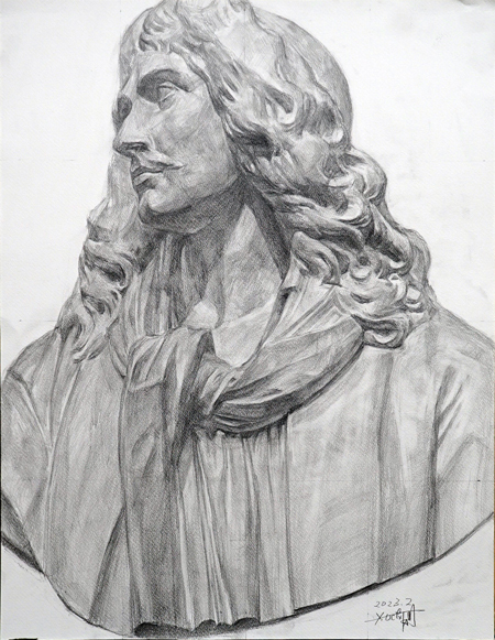 デッサン モリエール 石膏像 石膏