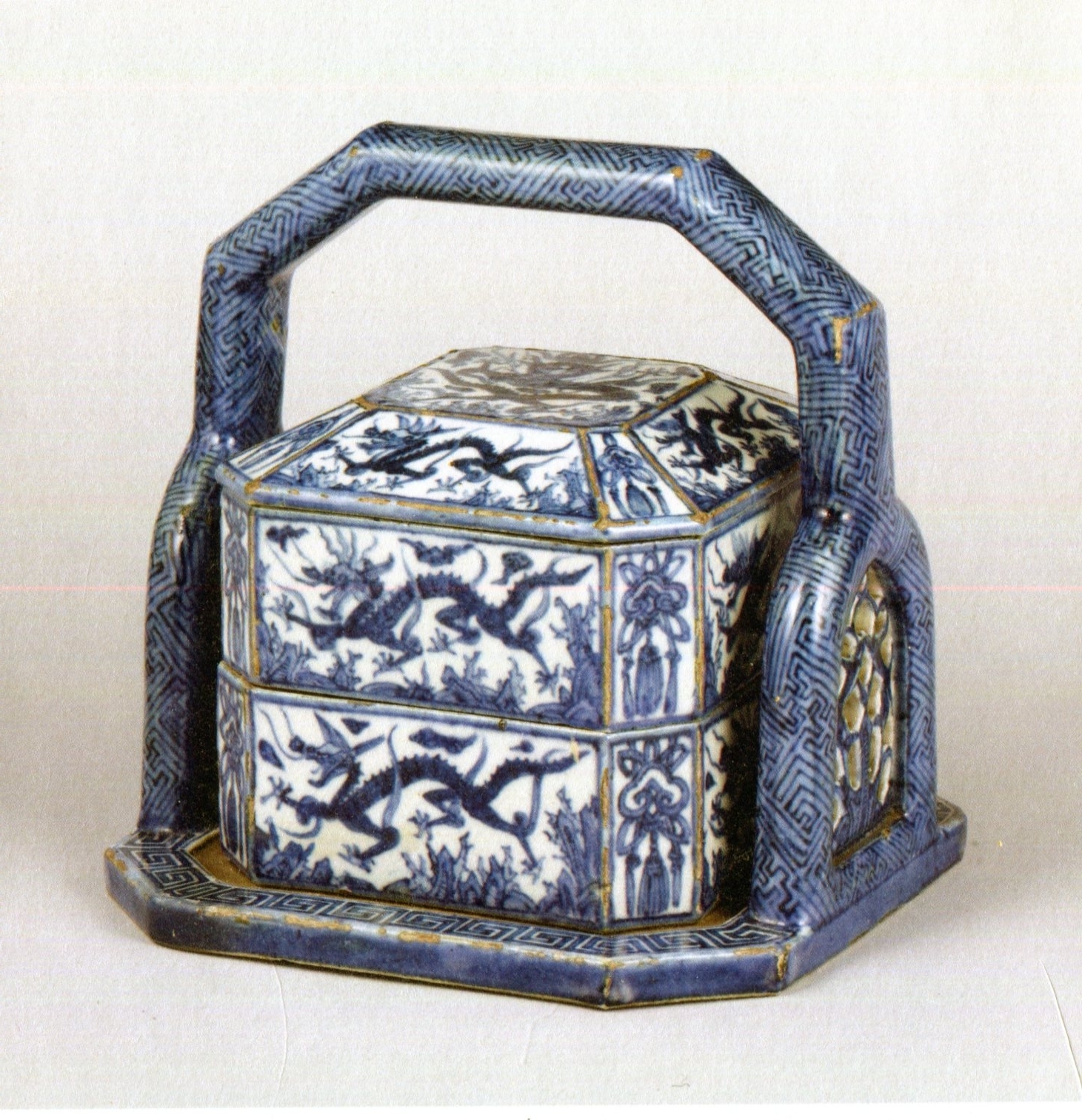 花瓶□青木木米「聾米造」江戸期（徳川時代）古い染付筒花器