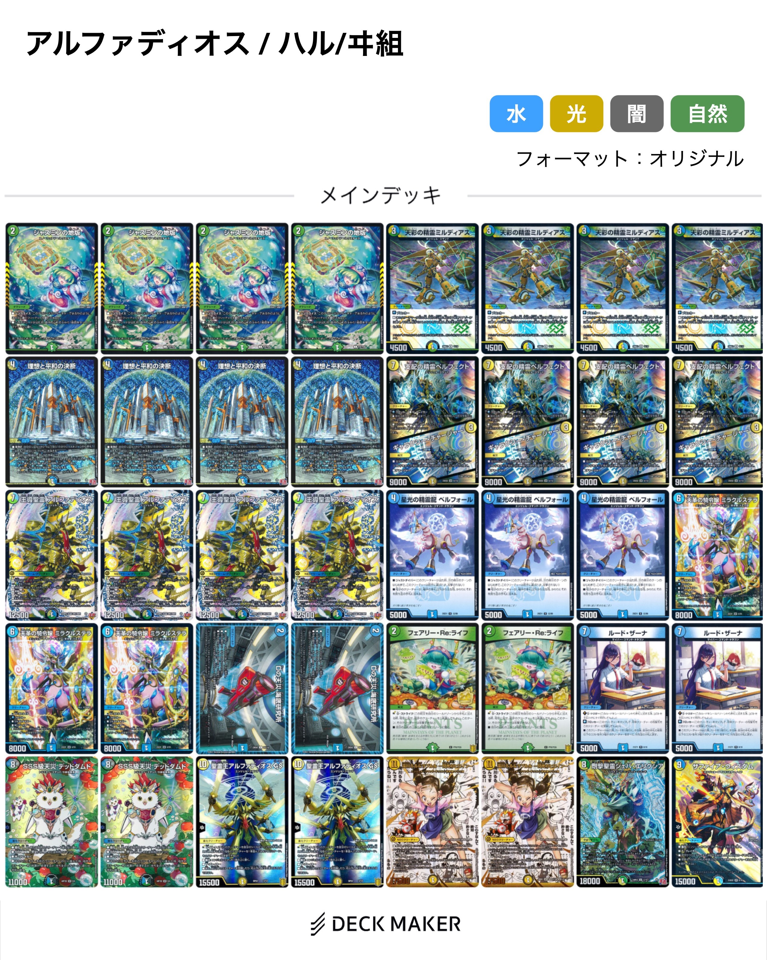 トリーヴァアルファディオス（K） トリーヴァアルファディオス デッキ