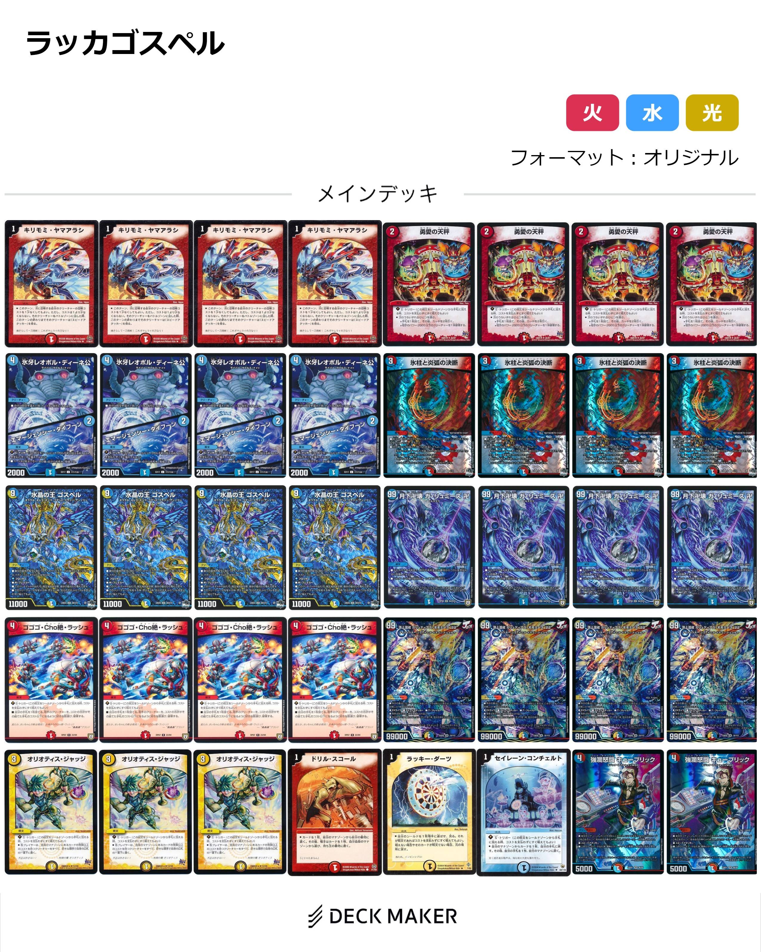 ラッカゴスペル デッキ 40枚 DM GP ブルーインパルス ガリュミーズ