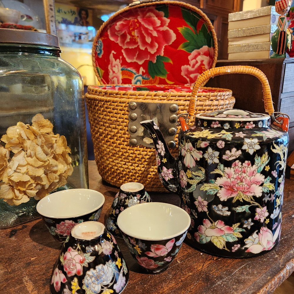 中国景徳鎮 09 コーヒーセット シュガーポット&ミルクピッチャー付き