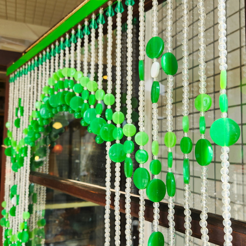 昭和レトロ緑色 珠のれん！ 【公式通販】