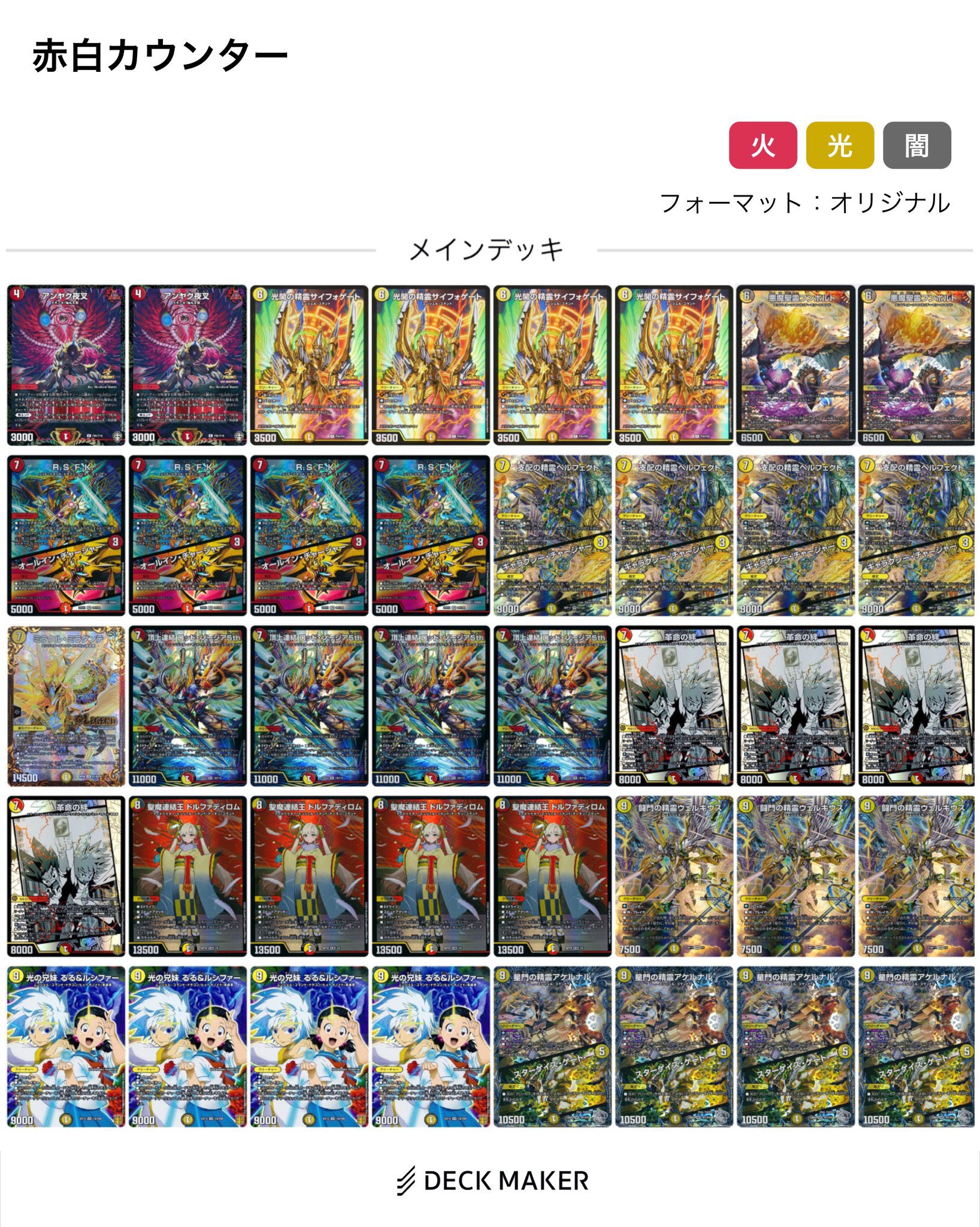 デュエマ 赤白緑(リース)サムライ デッキパーツセット GP上位入賞