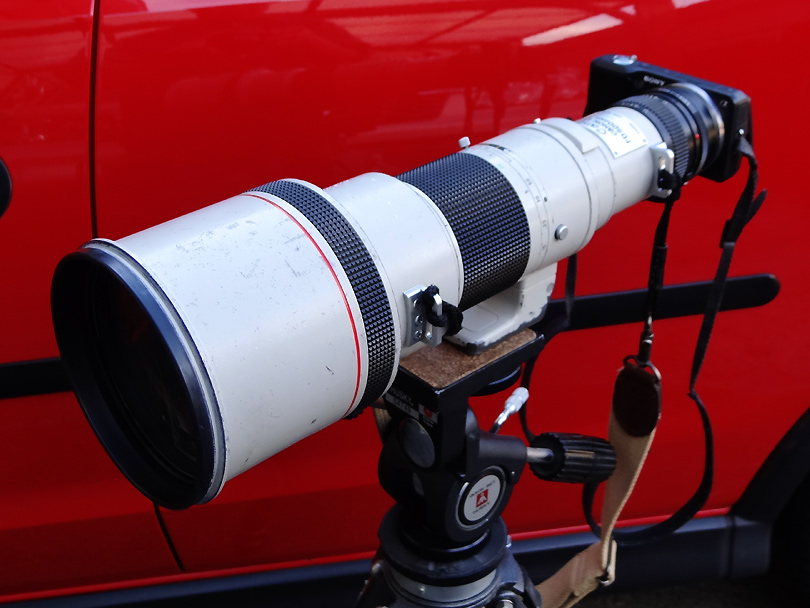 CANON FD500mm F4.5L EFマウント変換コンバータつき CANON FD500mm F4