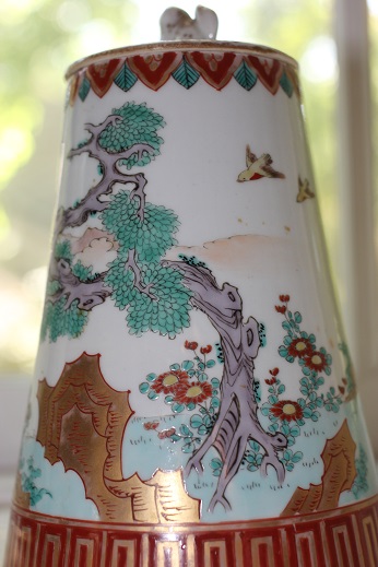 輸出明治有田・色絵水注 （肥蝶山信甫・田代紋左衛門） | 肥前陶磁器