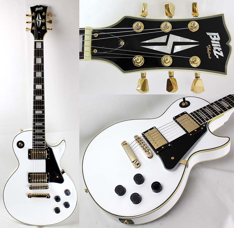 Blitz by Aria pro Ⅱ レスポールカスタム ホワイト系 美品 BLITZ BY