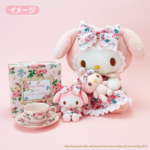 MY MELODY meets LAURA ASHLEY ぬいぐるみ＆ティーカップセット