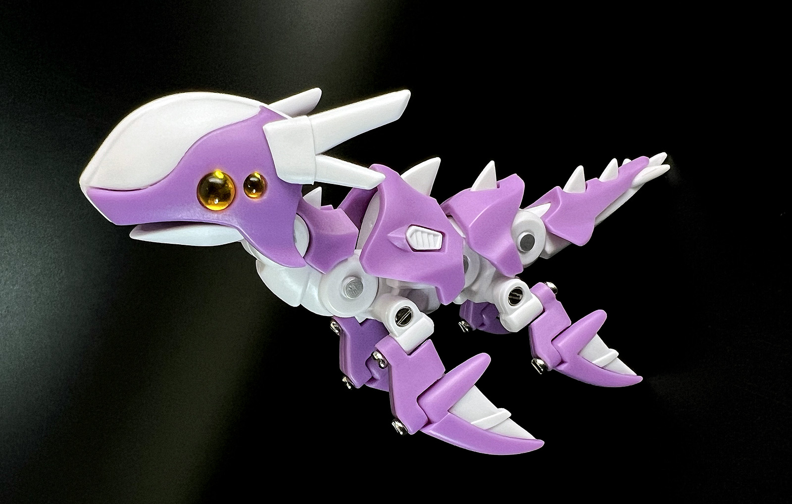 ドラネッツ さんど模型 ラプトル型 メタグリーン パール白 目パープル