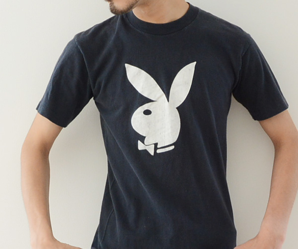 90s playboy ビンテージ Tシャツ サイズXL USA製 白黒 90s playboy