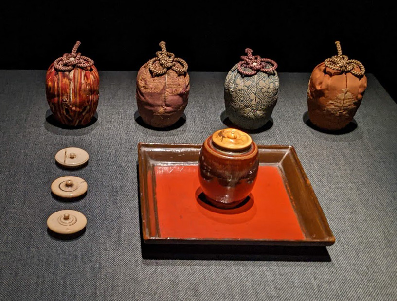 唐物中興名物 模 木下丸壺茶入 暁窯 暁山造 仕覆