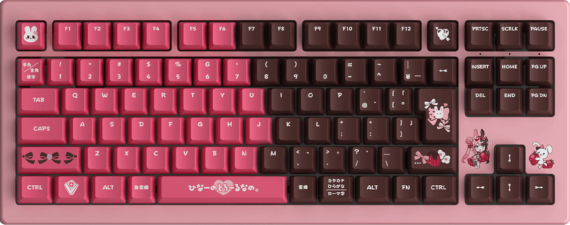 VSPO!GEAR Gaming Keyboard 胡桃のあ EDITION