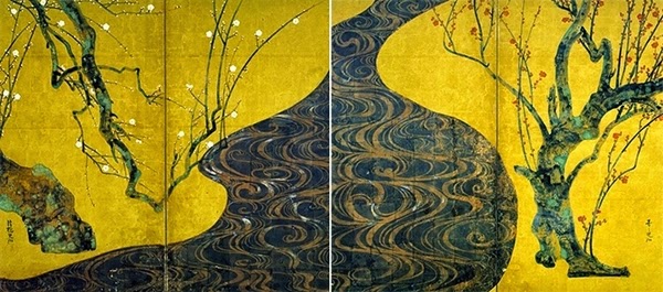 初版 尾形光琳筆 国宝紅白梅図屏風 MOA美術館東京文化財研究所