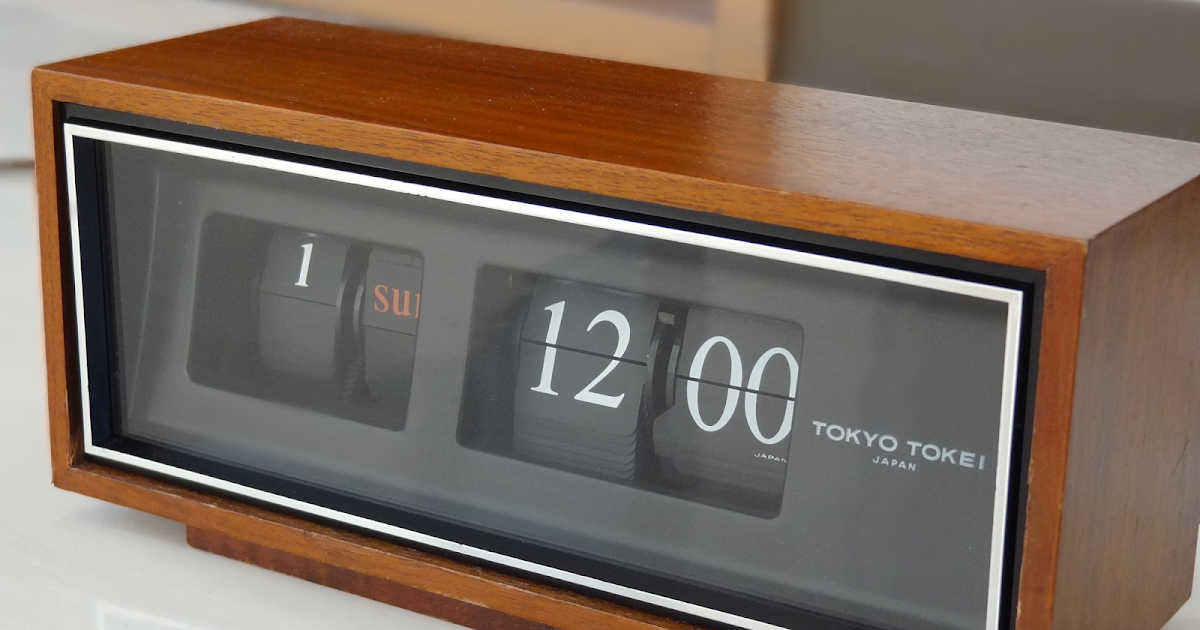 昭和レトロ 当時物 日立 パタパタ時計 電子時計 TW-243G 置時計 時計