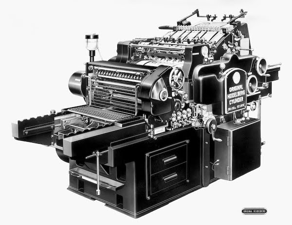HEIDELBERG ドイツのハイデルベルグ社の活版機のプレート