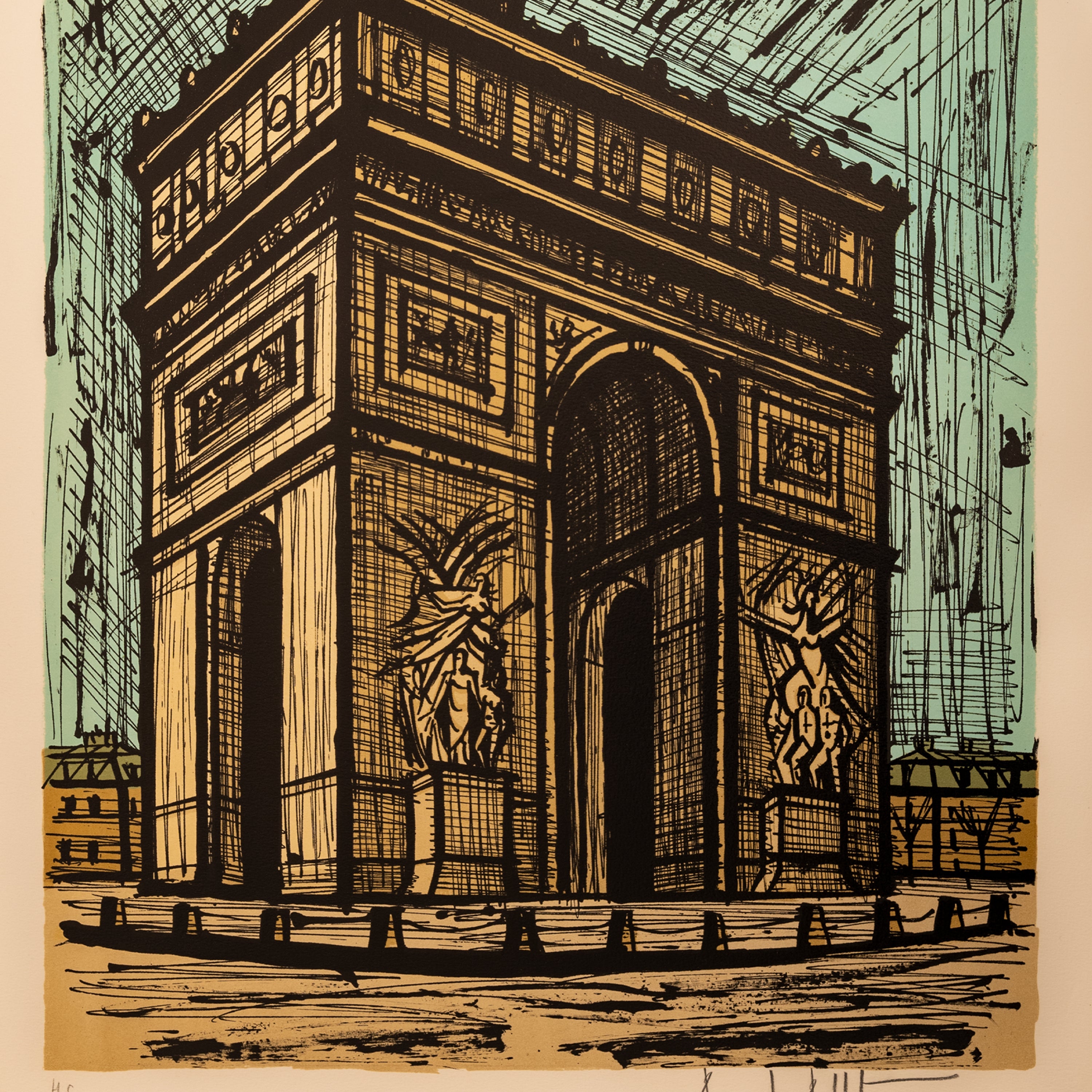 Bernard Buffet リトグラフ 風景画 139/250 Bernard Buffet リトグラフ