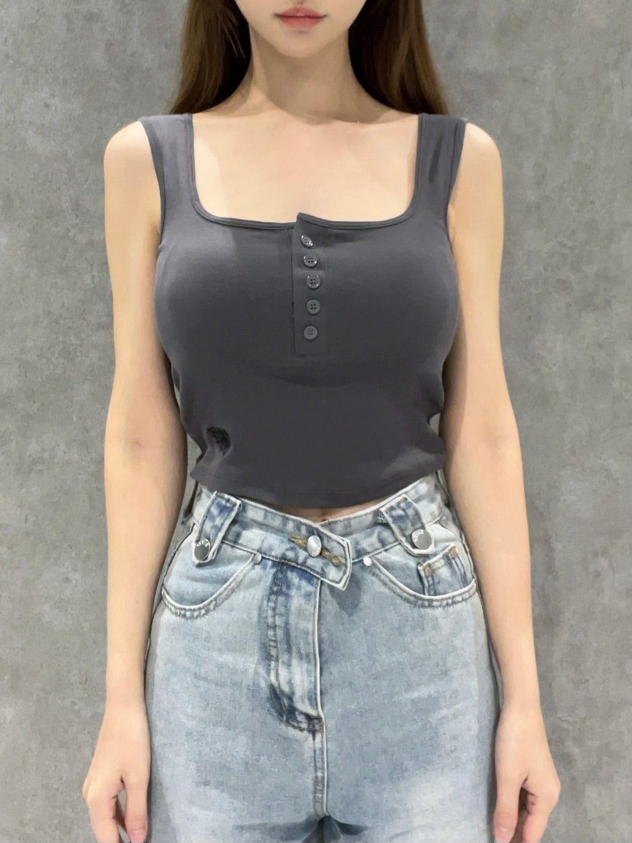 jentlouis Neck Piercing TankTop M タンクトップ jentlouis Neck