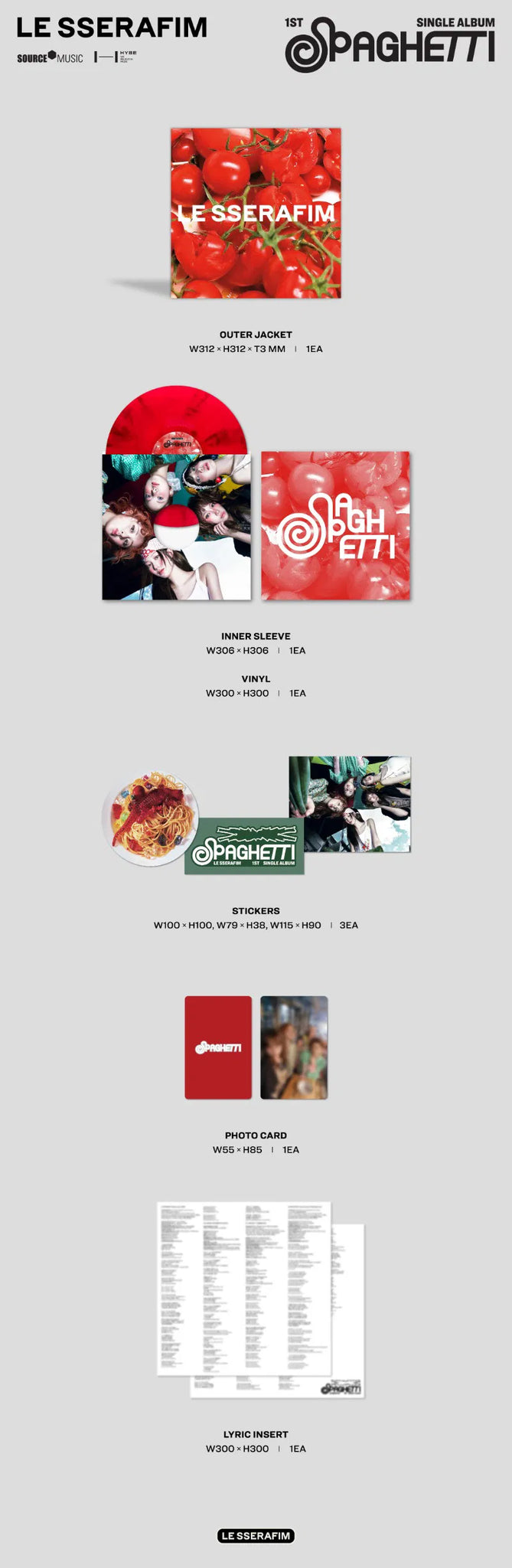 Le Sserafim • Spaghetti • 1xLP – Black Screen Records