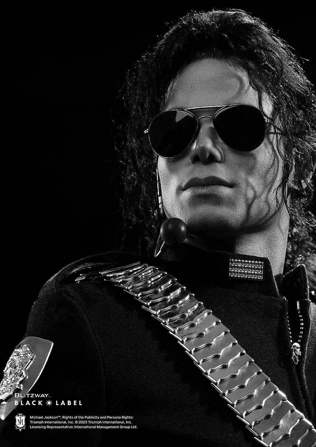 マイケル・ジャクソン(MJ)のビクトリーツアーからのオリジナル限定白黒写真