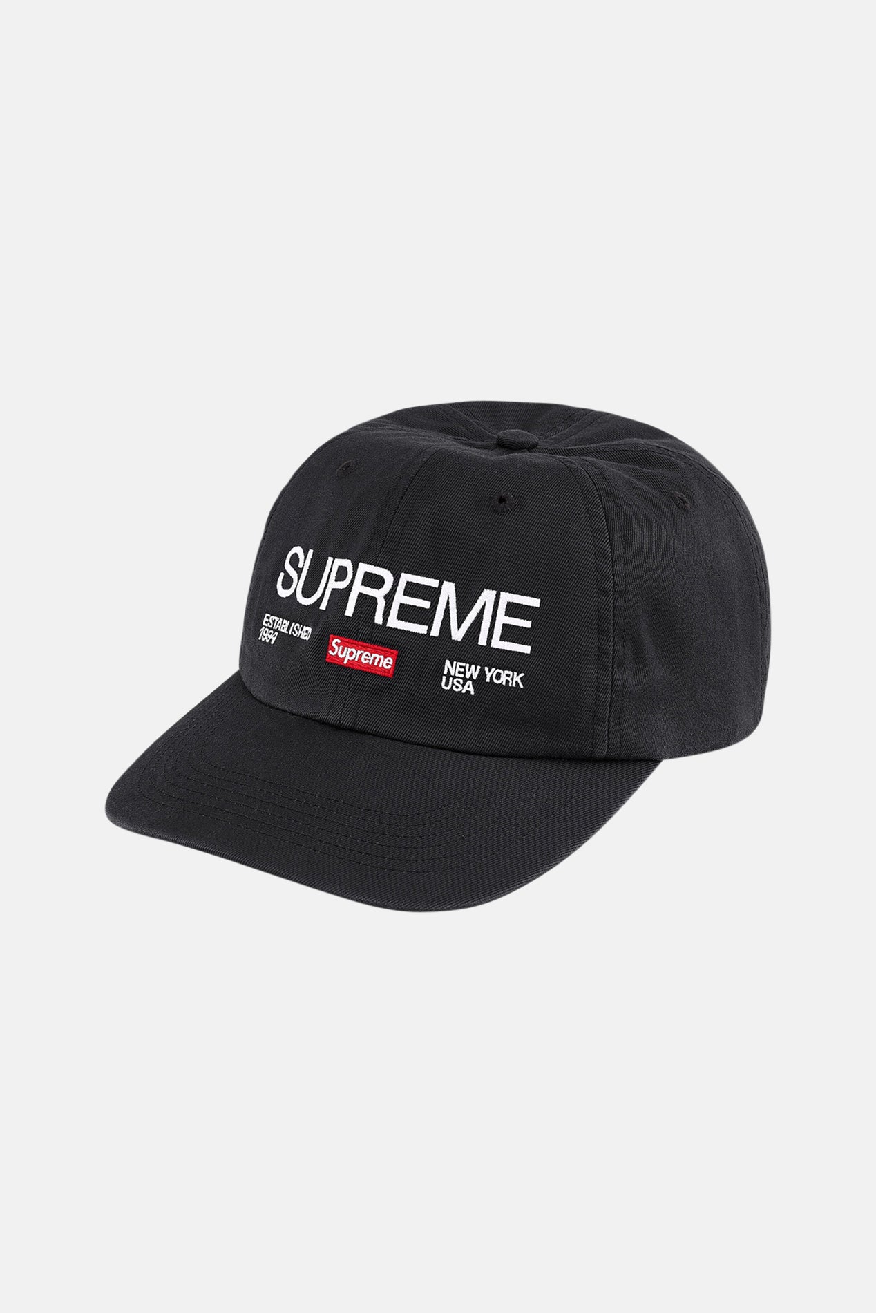 Supreme Est. 1994 6-Panel Black Hat – blueandcream