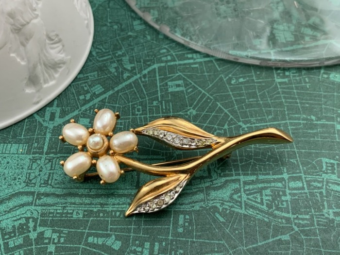 幻 ChristianLacroix トルコ石 80s ヴィンテージ ブローチ 幻