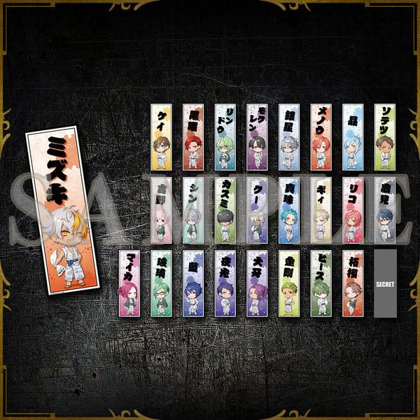 トレーディング千社札風ステッカー – ブラックスター -Theater