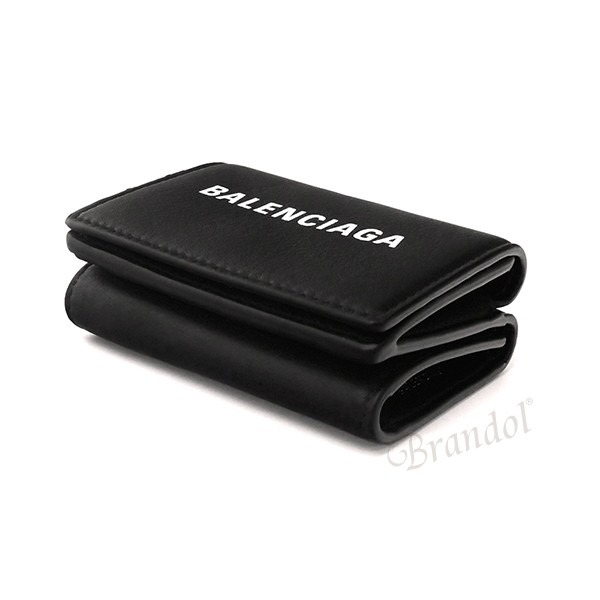 Brandol / BALENCIAGA バレンシアガ 三つ折り財布 エブリデイ ロゴ