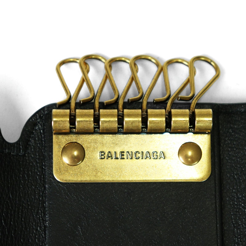 Brandol / BALENCIAGA バレンシアガ キーケース ロゴ 6連 ブラック