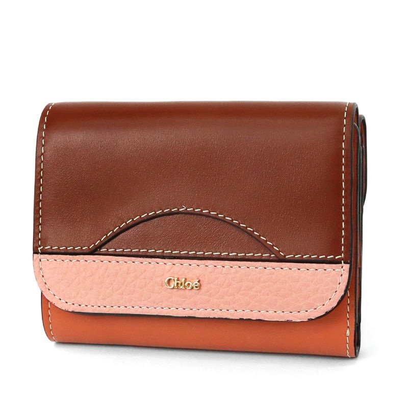 Brandol / Chloe クロエ 三つ折り財布 レザー マルチカラー ミニ財布